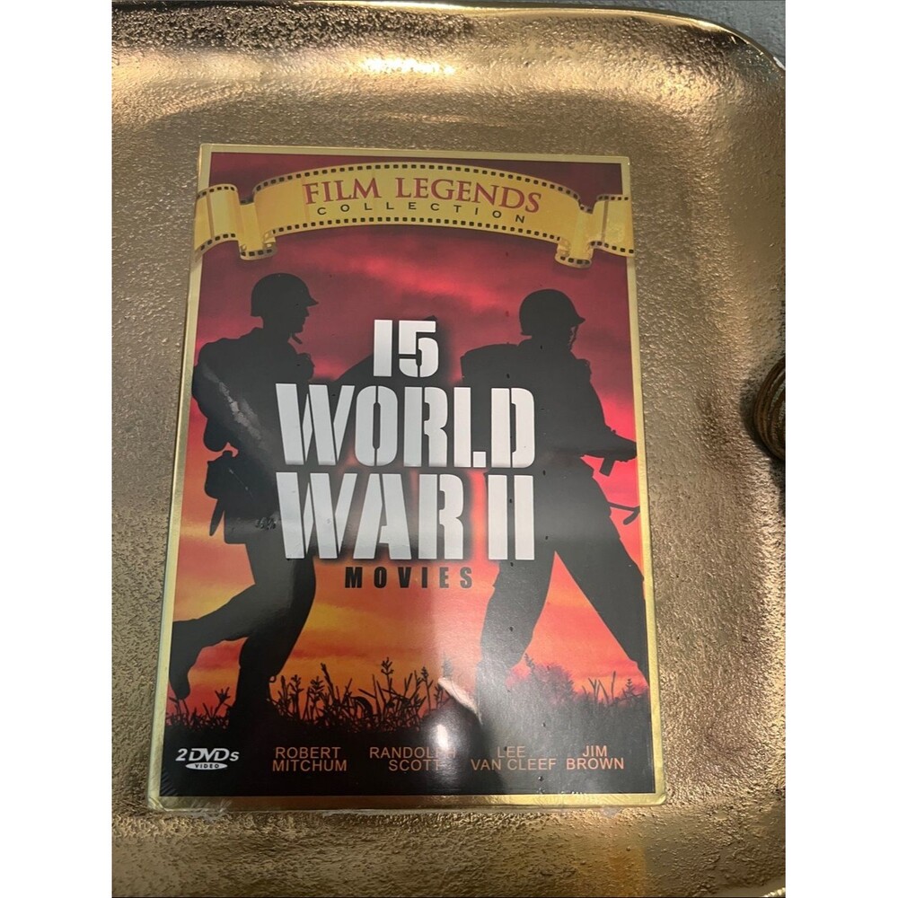 #2133**15 World War II Movies DVD Collection - Red & Black Cover